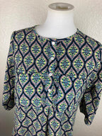 Fig & Flower Anthropologie Kendra Tunic Top Women’s Small Boho Geometric Print
