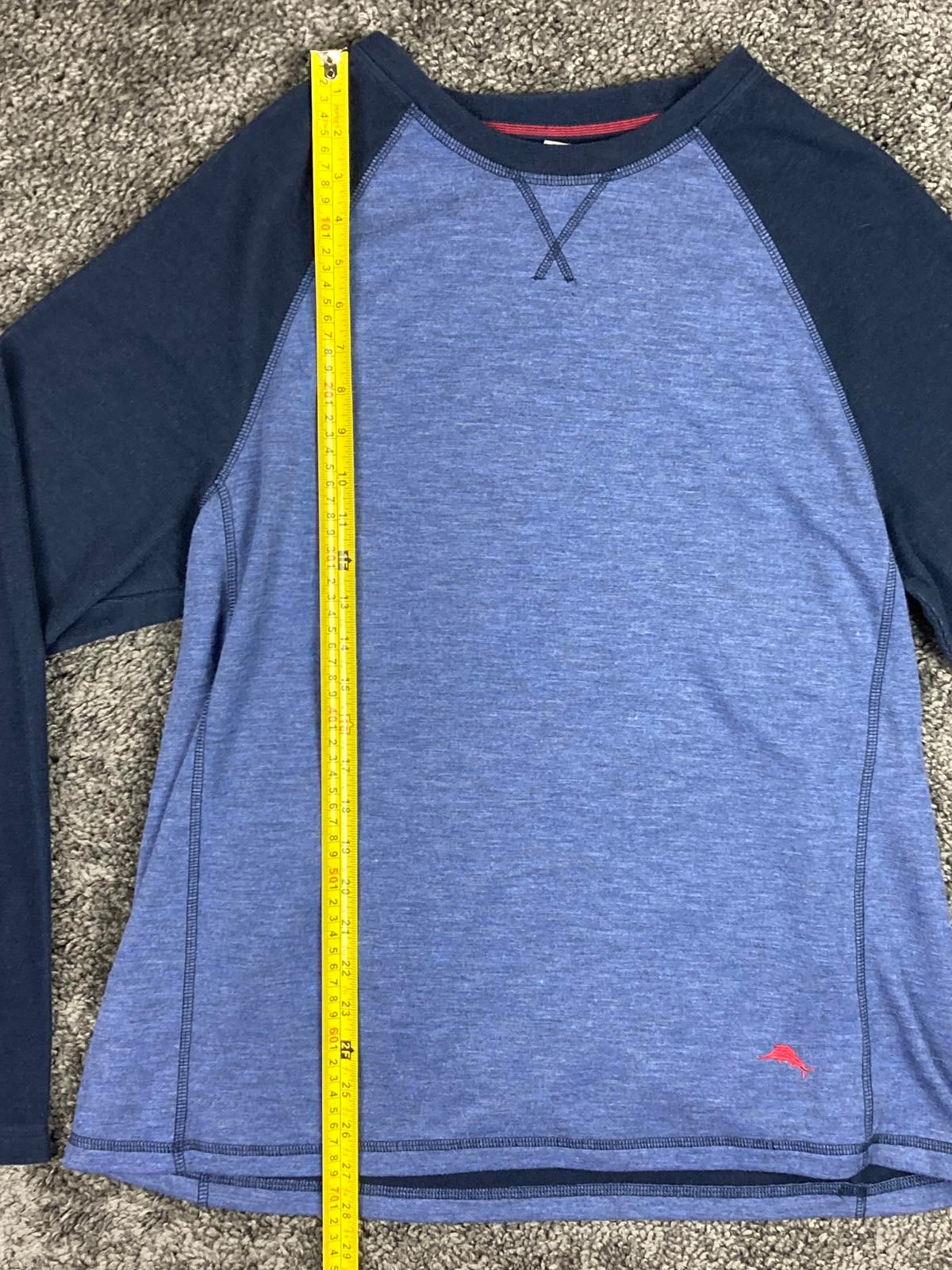 Tommy Bahama Sweater Mens Blue Sweatshirt Long Sleeve Lightweight Pullover Sz L