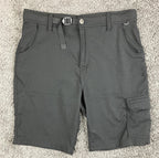 Gerry Cargo Shorts Men's Black Nylon Stretch Belted Outdoor Hiking  34