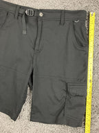 Gerry Cargo Shorts Men's Black Nylon Stretch Belted Outdoor Hiking  34