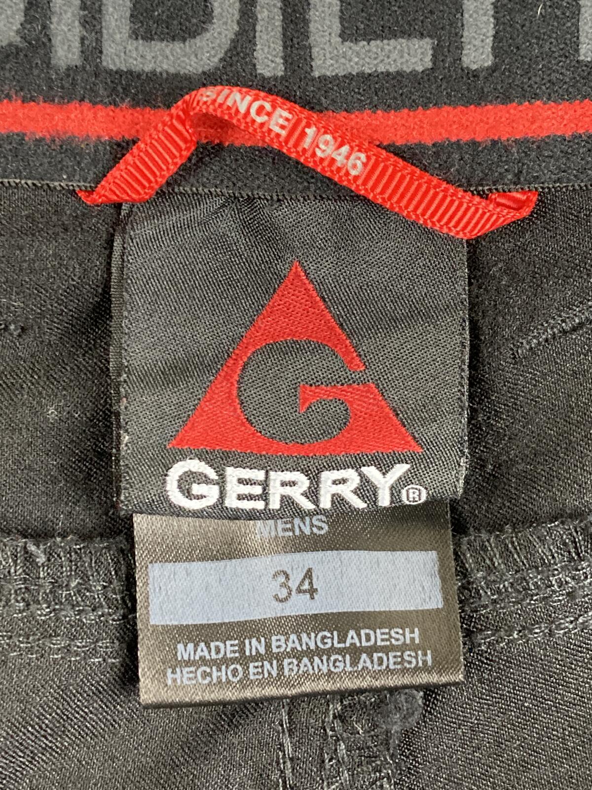 Gerry Cargo Shorts Men's Black Nylon Stretch Belted Outdoor Hiking  34