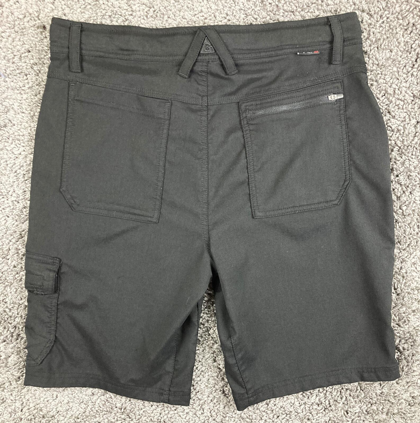 Gerry Cargo Shorts Men's Black Nylon Stretch Belted Outdoor Hiking  34