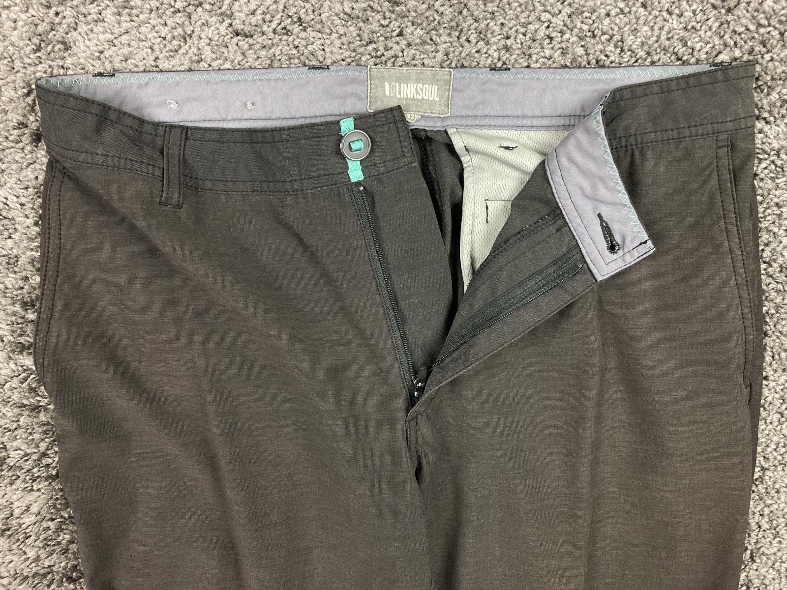 Linksoul Pants Men’s Gray Performance Stretch Golf Casual Trousers Sz 33x34