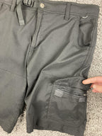 Gerry Cargo Shorts Men's Black Nylon Stretch Belted Outdoor Hiking  34