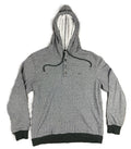 RVCA Hoodie Henley Pullover Men’s Gray Regular Fit Size L