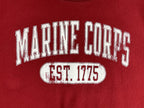 Champion Reverse Weave Marine Corps Sweatshirt Red Crewneck USMC Est 1775 Sz 2XL