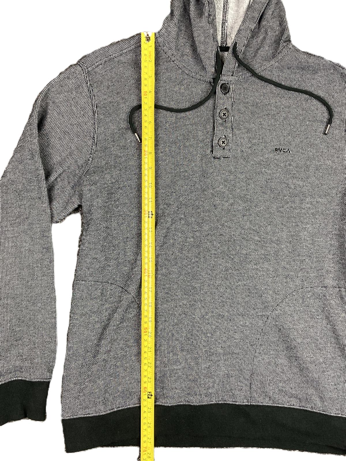 RVCA Hoodie Henley Pullover Men’s Gray Regular Fit Size L