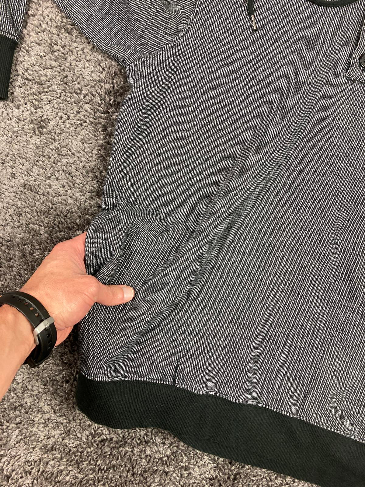 RVCA Hoodie Henley Pullover Men’s Gray Regular Fit Size L