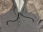 RVCA Hoodie Henley Pullover Men’s Gray Regular Fit Size L
