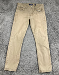 Lucky Brand 121 Slim Straight Pants Mens Khaki Tan Stretch Chino Jeans Sz 30x30