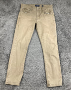 Lucky Brand 121 Slim Straight Pants Mens Khaki Tan Stretch Chino Jeans Sz 30x30