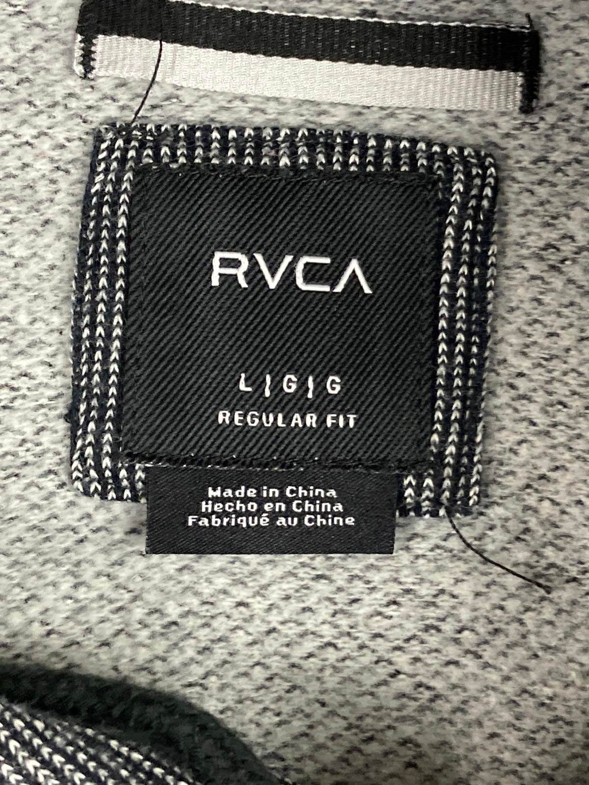 RVCA Hoodie Henley Pullover Men’s Gray Regular Fit Size L