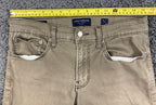 Lucky Brand 121 Slim Straight Pants Mens Khaki Tan Stretch Chino Jeans Sz 30x30