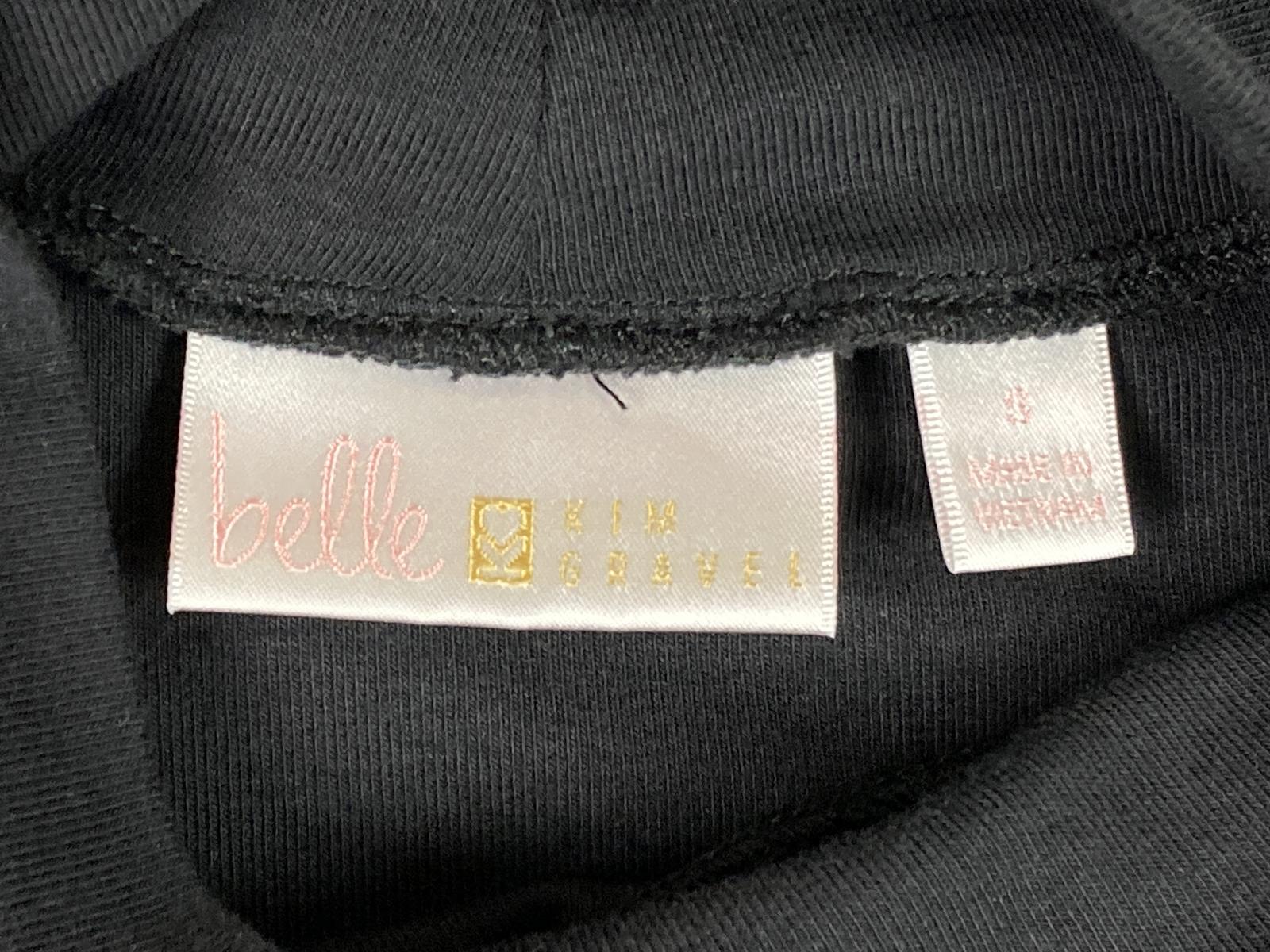 Belle Kim Gravel Mock Neck Top Modal Blend Women’s Black Size S/M