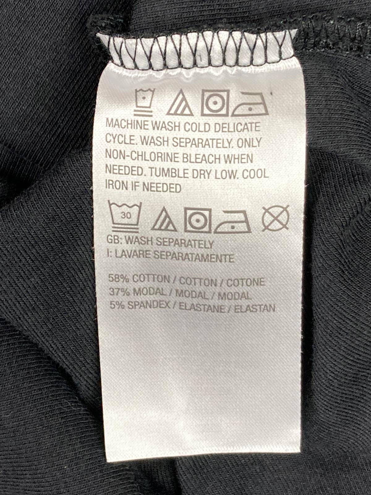 Belle Kim Gravel Mock Neck Top Modal Blend Women’s Black Size S/M