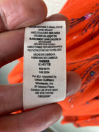Free People Dress Bright Orange Floral Cap Sleeve Knee Length  Size 2 Lined