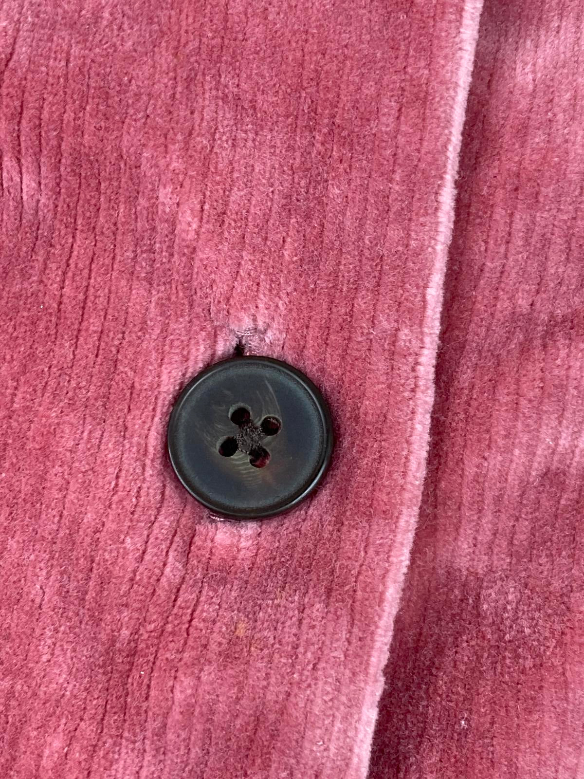 Madewell Texture & Thread Velour Pink Corduroy Button-Front Tank Top Size L