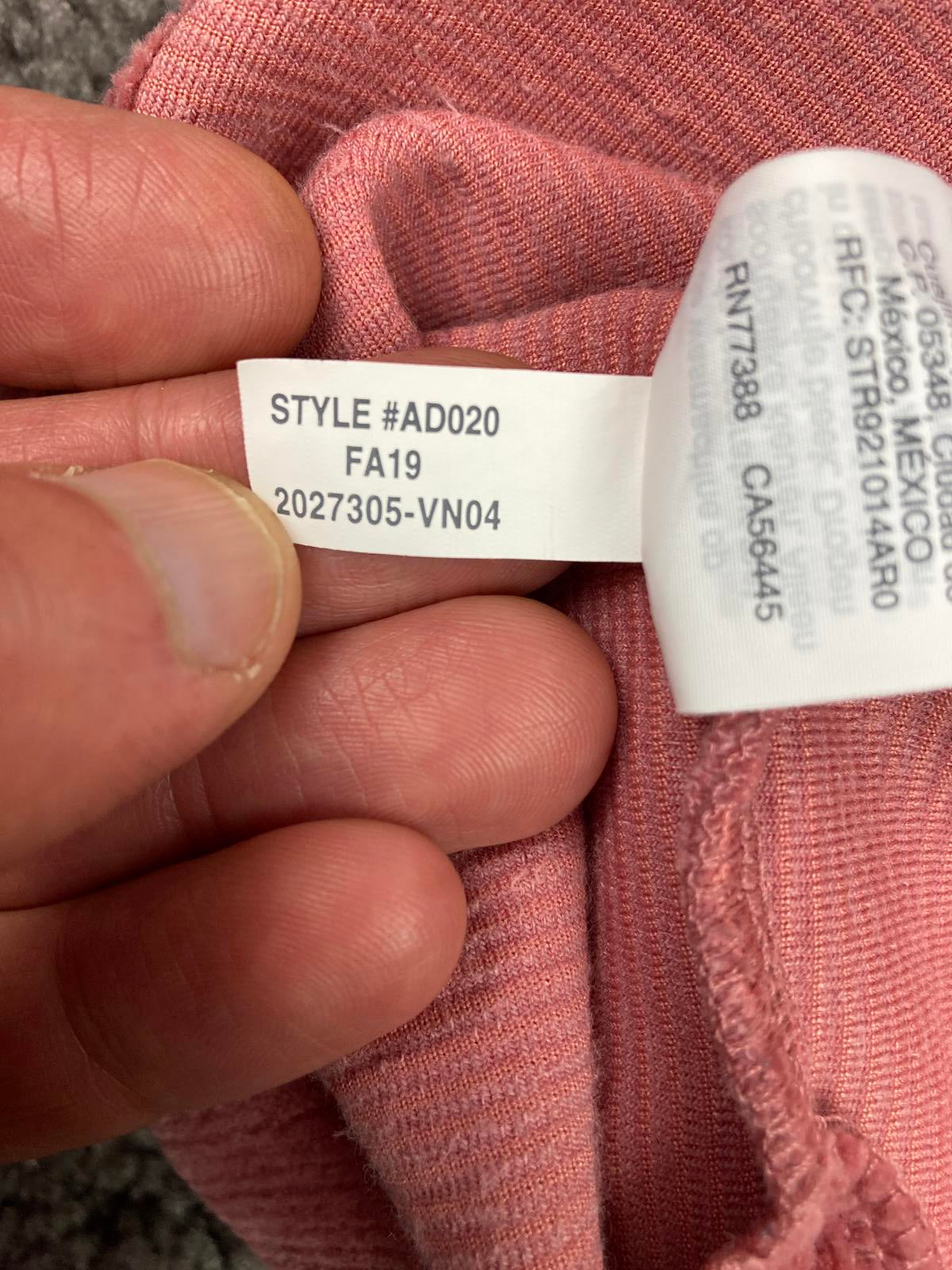 Madewell Texture & Thread Velour Pink Corduroy Button-Front Tank Top Size L