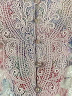 Vintage Nah Nah Collections Floral Jacquard Lace Blouse Jacket 16
