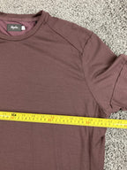 Rapha Merino Wool Cycling T-Shirt Mens XL Maroon Burgundy Short Sleeve Commuter
