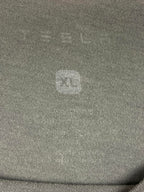 Tesla T-Shirt Vertical Logo Men's Gray Employee Team Wear Sz XL