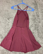 Brandy Melville Maroon Fit & Flare Mini Dress Size XS Made in Italy