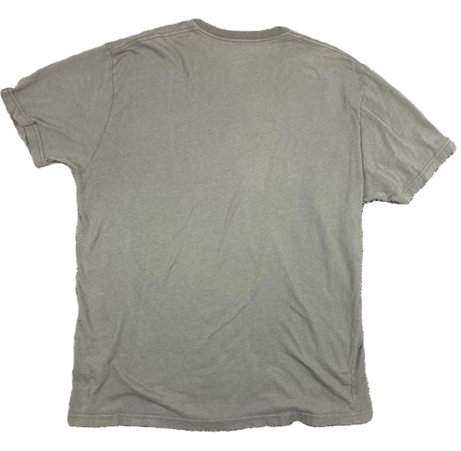 Tesla T-Shirt Vertical Logo Men's Gray Employee Team Wear Sz XL