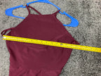 Brandy Melville Maroon Fit & Flare Mini Dress Size XS Made in Italy