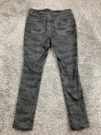 G.I.L.I. Camo Skinny Jeans Womens 8 Black Gray Dual Stretch Denim Pants