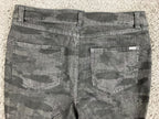 G.I.L.I. Camo Skinny Jeans Womens 8 Black Gray Dual Stretch Denim Pants
