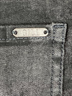 G.I.L.I. Camo Skinny Jeans Womens 8 Black Gray Dual Stretch Denim Pants