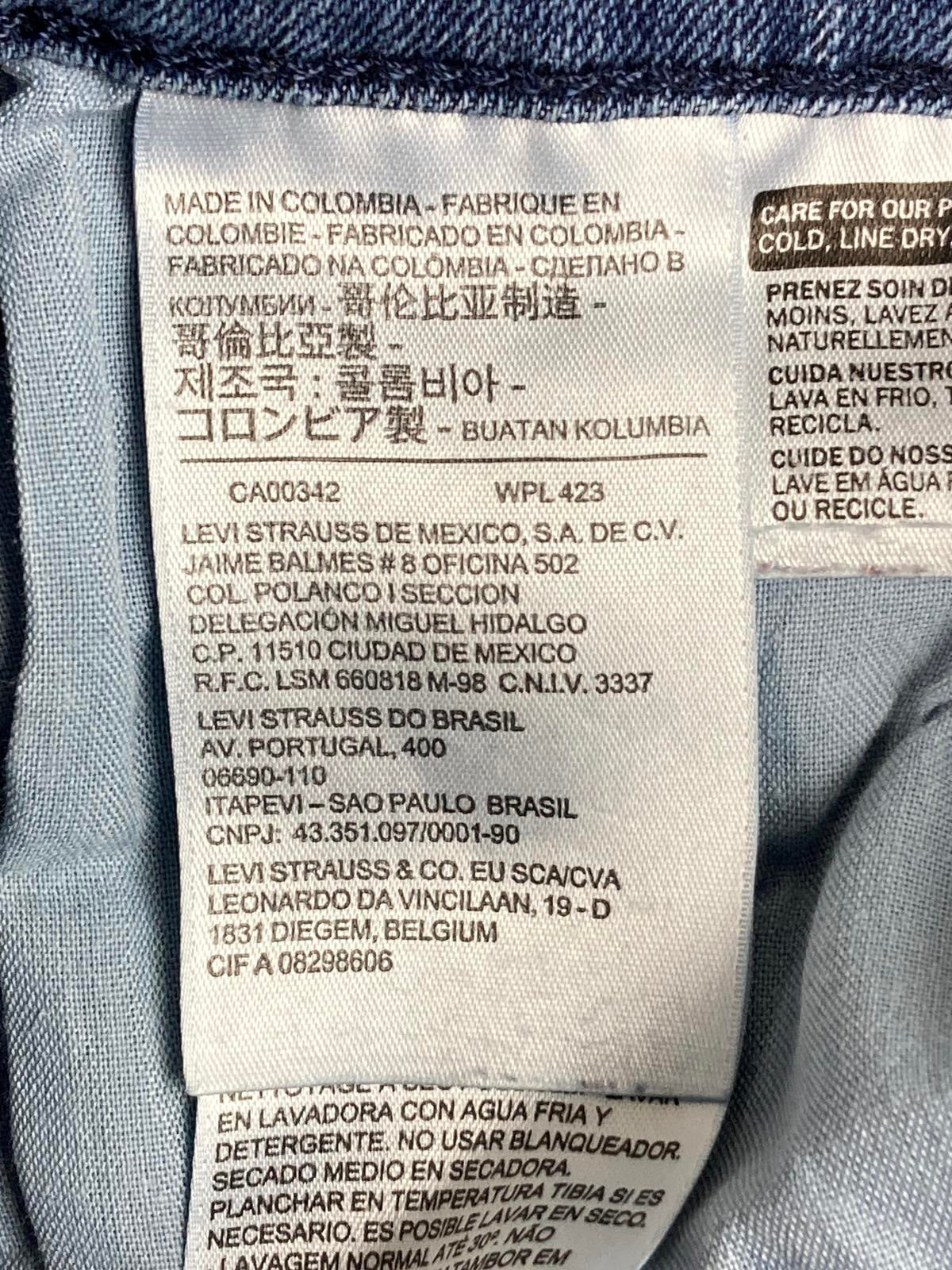 Levi's 505 Straight Jeans Women's Blue Denim Size 6 28x32