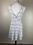 Abercrombie & Fitch Mini Dress White Size M Lace/Crocheted Overlay on Black
