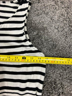Tommy Bahama Dress Black White Striped Lace-Up Pockets Tank Women’s Small