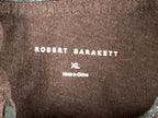 Robert Barakett Mosley Pullover Hoodie Men's Brown Gray Cotton Sz XL