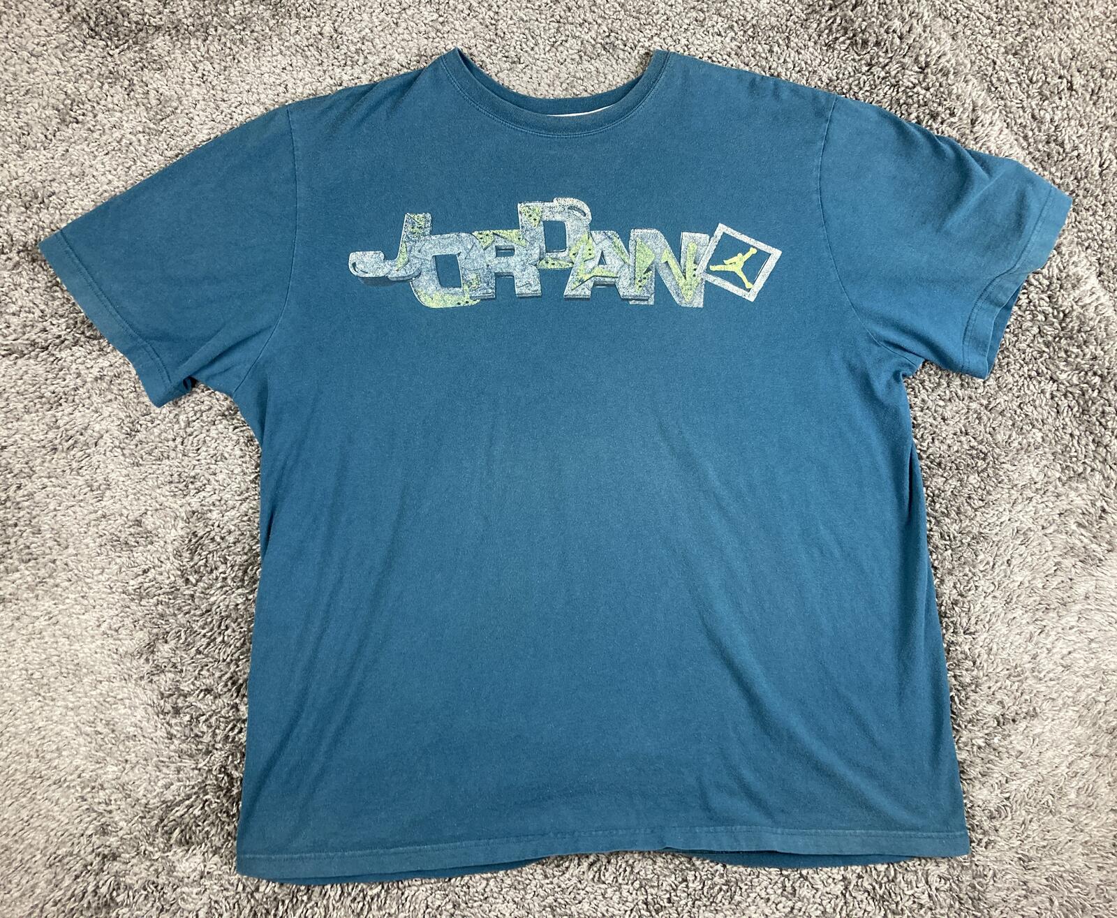 Jordan Jumpman Flight T-Shirt Men's XXL Teal Graphic Logo