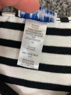 Tommy Bahama Dress Black White Striped Lace-Up Pockets Tank Women’s Small