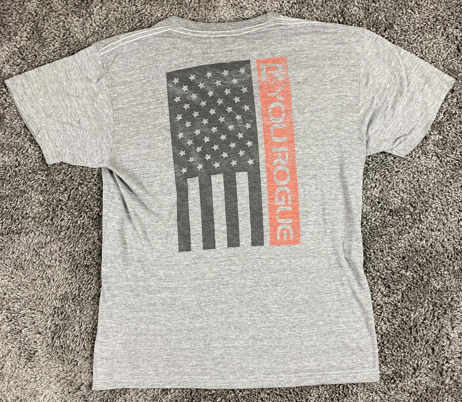 Rogue Fitness R You Rogue Flag T-Shirt Men’s Heather Gray Size L