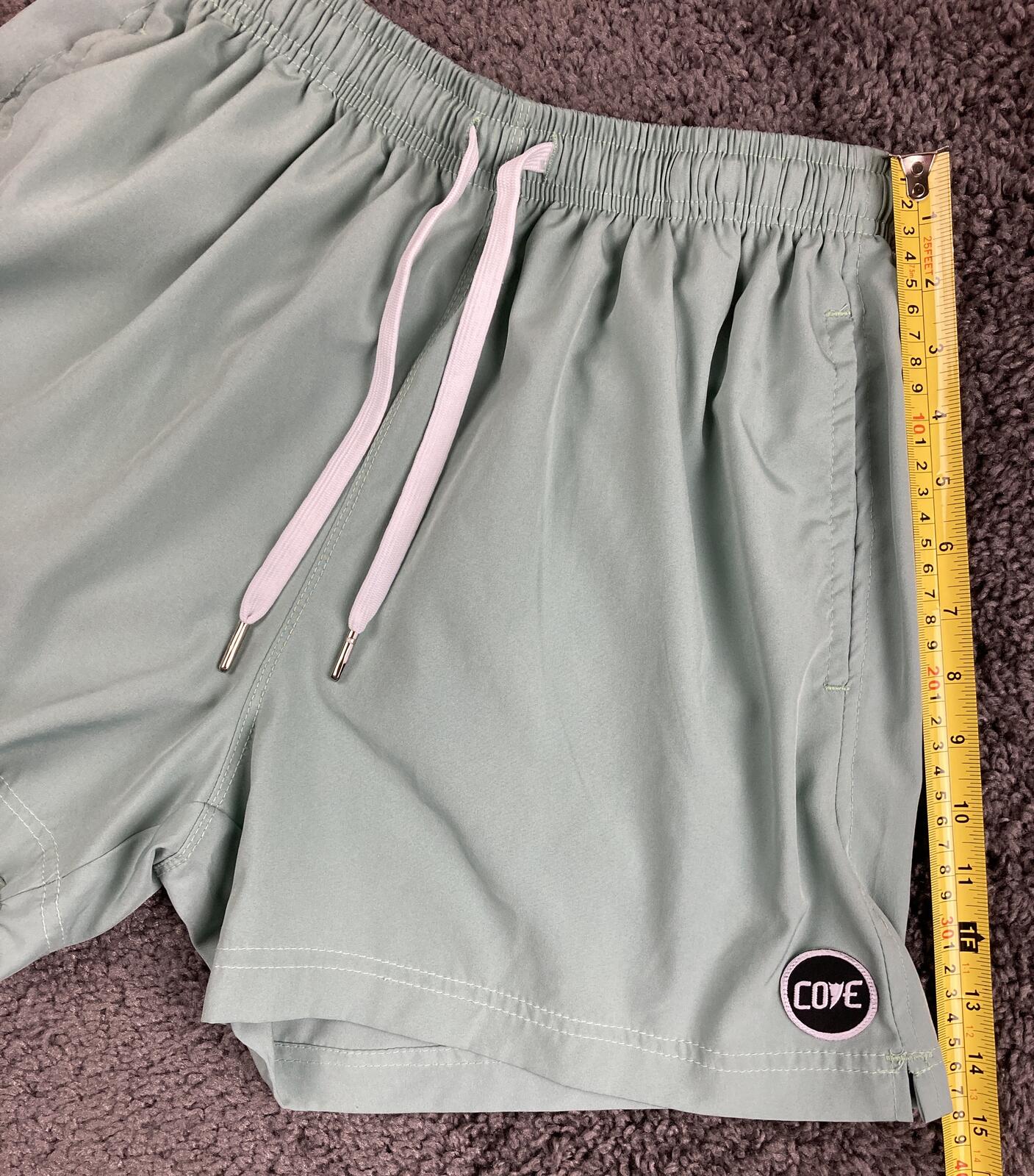 Cove USA Mens Performance Shorts Mint Green Gym Athletic Recycled Poly  Size 30