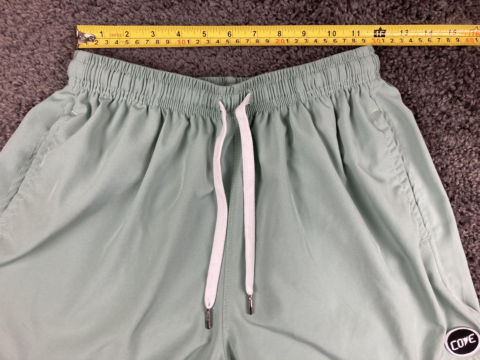 Cove USA Mens Performance Shorts Mint Green Gym Athletic Recycled Poly  Size 30