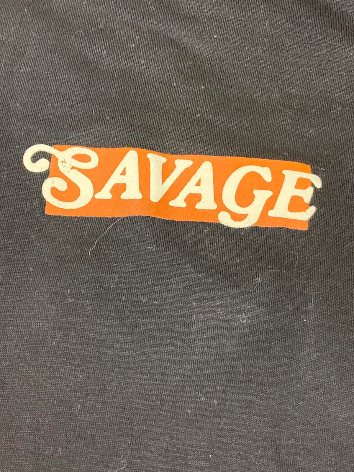 Launder Savage T-Shirt Tiger Vibes Black & Cream Sz 4XL Tokyo Japan Streetwear
