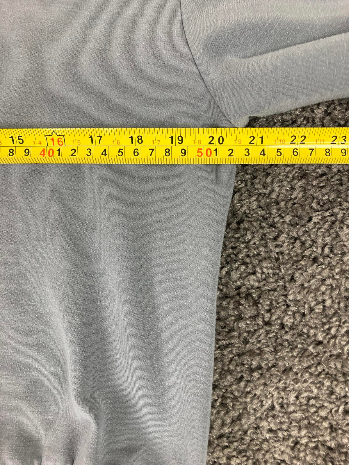 Magaschoni Cropped Sweatshirt Women’s Blue Gray Drawstring Hem Size S