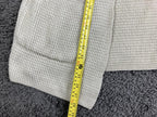 Eileen Fisher Open Front Cardigan Sweater Ivory Organic Cotton Waffle Knit Sz M