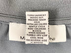 Magaschoni Cropped Sweatshirt Women’s Blue Gray Drawstring Hem Size S