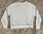 Magaschoni Cropped Sweatshirt Women’s Blue Gray Drawstring Hem Size S