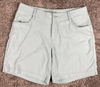 prAna Womens Outdoor Hiking Shorts Standard Fit Blue Green Size 34