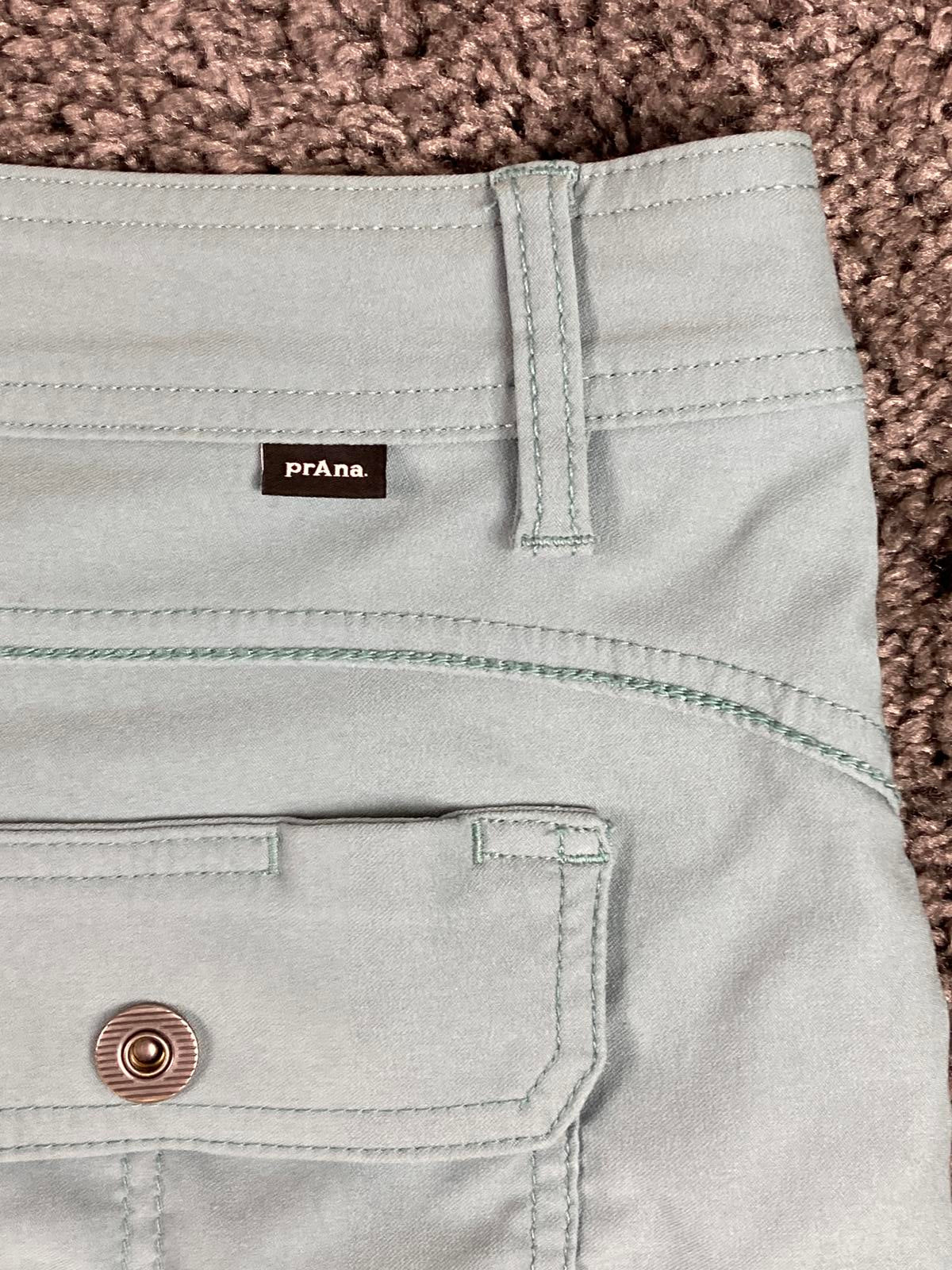 prAna Womens Outdoor Hiking Shorts Standard Fit Blue Green Size 34