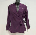 Nike Dri-FIT Womens Purple Kimono Wrap Jacket Cardigan Tie Belt Athletic  Sz S