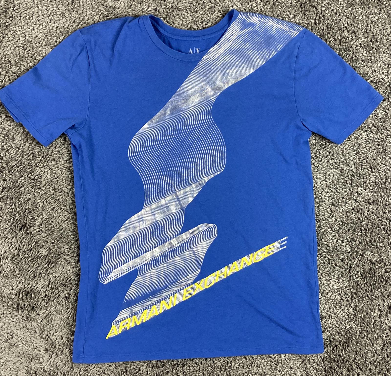 Armani Exchange Graphic T-Shirt Women’s Blue Logo Crew Neck Size M