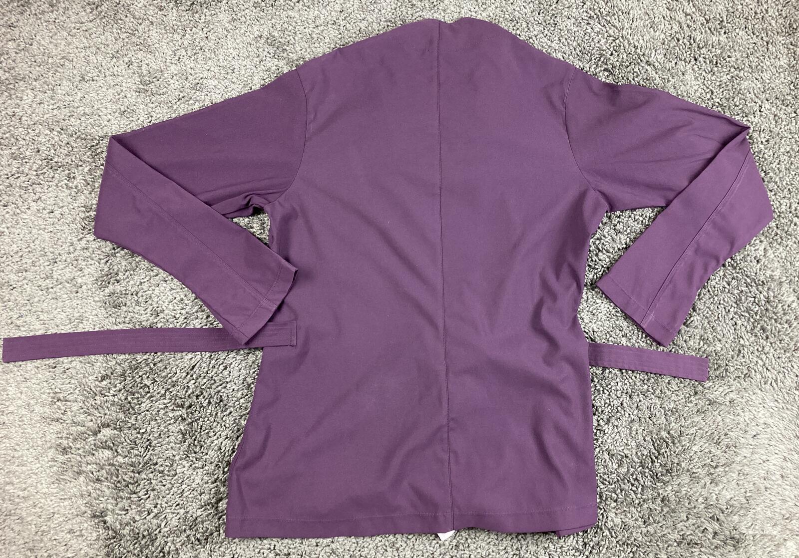 Nike Dri-FIT Womens Purple Kimono Wrap Jacket Cardigan Tie Belt Athletic  Sz S